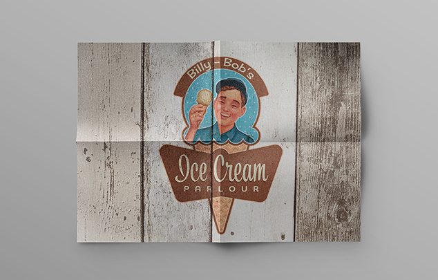 Billy Bobs Ice cream - Veeka design and marketing graphic designer in Skipton