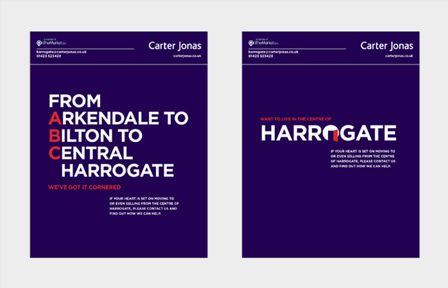 Carter Jonas - Veeka graphic design in Preston